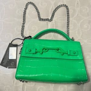 neon green purse